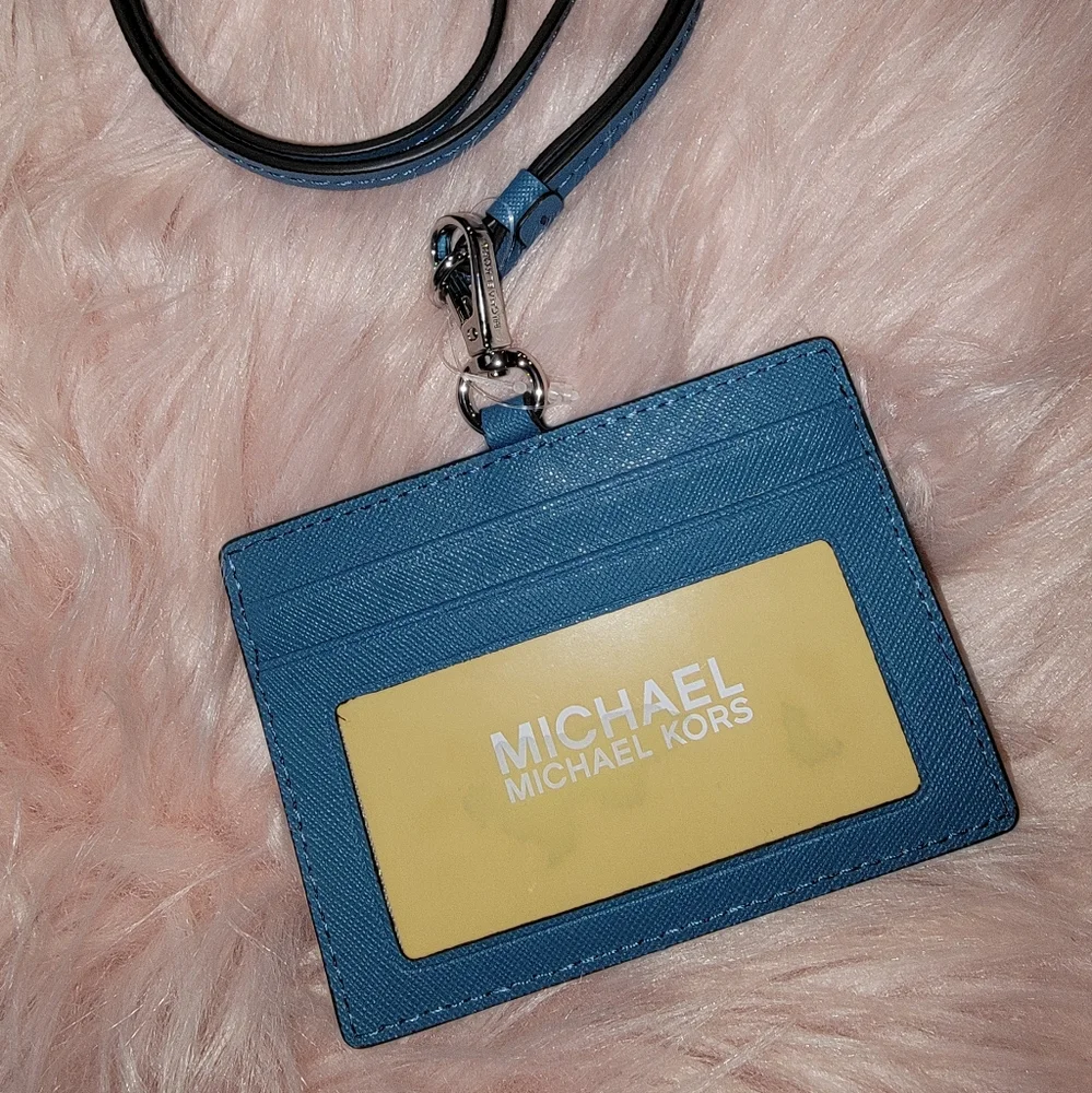 Nwt Michael kors card holder teal new - Picture 2 of 3
